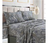 Tribeca Living PAPARK4PSSTW - Juego de sábanas de algodón de 300 Hilos con Bolsillo Profundo, tamaño Individual, Paisley Park Multi
