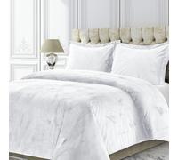Tribeca Living VENICEDUVET Juego de edred?n extragrande de terciopelo Venice, color liso, tama?o individual, blanco