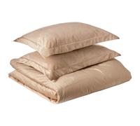 Tribeca Living VENICEDUVET Juego de edred?n extragrande de terciopelo Venice en color liso, tama?o queen, color topo