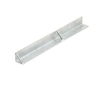 TRIBECCO Anclaje angular para hormigón, 1 pieza 500 x 45 x 45 mm, anclaje de suelo de acero galvanizado en caliente, reforzado con acero estriado para torres de juego, columpios, casas de zancos (1)