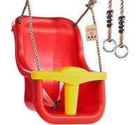 TRIBECCO® Columpio Infantil Columpio Colgante de Plástico para Bebés y Niños Pequeños (Rojo)