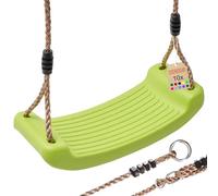 TRIBECCO columpio, parque infantil, asiento antideslizante, columpio de plástico, tablero mecedora (verde manzana)