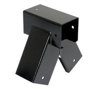 TRIBECCO Conector balancín 90°, pieza de conexión 90/90 mm de chapa de acero pulverizada para columpio de jardín, forma triangular estable, con orificios de montaje de 10 mm de diámetro