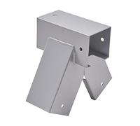 TRIBECCO® Conector de balancín cuadrado de 90/90 mm, 90° (90° gris) de chapa de acero con recubrimiento en polvo para columpio de jardín, forma triangular estable en forma de A con orificios de