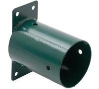 TRIBECCO® Conector de pared para columpio, redondo, diámetro de 100 mm, pieza de conexión con lengüetas de chapa de acero para columpios infantiles, columpios de jardín y marcos de escalada con