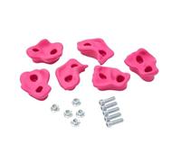 TRIBECCO - Juego de 6 piedras escalada para pared de escalada, asas con kit de fijación, diferentes formas, tamaño 8 x 11,5 cm, de plástico