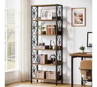 Tribesigns Estantería alta de 6 niveles, estantería industrial de 70.8 pulgadas con marco de metal, estante de exhibición para oficina en casa, estantería de dormitorio con 6 estantes de