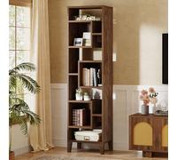 Tribesigns Estantería esquinera de 180 cm de altura, estantería de madera escalonada, 8 niveles, moderna, para casa, oficina, salón, dormitorio, balcón, color marrón, 1 unidad