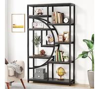 Tribesigns Estantería industrial Etagere de 5 niveles, estantería alta independiente, organizador de almacenamiento con 9 estantes abiertos para sala de estar, dormitorio