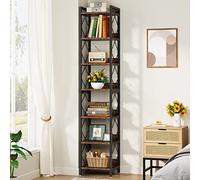 Tribesigns Librería de 7 Niveles, 200 cm Estantería Alta, Estantería Almacenaje de Madera y Metal para Espacios pequeños, Biblioteca, Estantería para Oficina, Estudio, Sala de Estar (2pcs) (1)