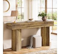Tribesigns Mesa consola de 160 cm, estrecha y larga mesa de sofá detrás del sofá, mesa de entrada para pasillo vestíbulo y sala de estar, moderna mesa de acento en marrón