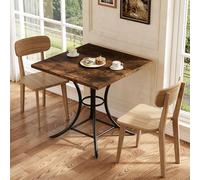 Tribesigns Mesa de comedor cuadrada para 4 personas, 80 cm, estilo rústico, para comedor, salón, cocina, color marrón (solo mesa)