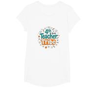 Tribu de Maestros de 4to Grado: educadores inspiradores se unen Camiseta, Niñas, Blanco, Pequeña