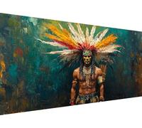 tribu Diamond Painting Adultos Niños,5D Diamond Painting Grande 20x40 CM,Punto de Cruz Diamante Art Crafts hombre Patrón,Manualidades Adultos Embroidery Kit para Cuadros Decoracion Salon,Regalo L1-453