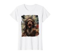 Tribu India nativa Americana Camiseta gráfica económica, Mujer, Blanco, XS