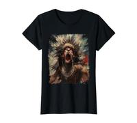 Tribu India nativa Americana Camiseta gráfica económica, Mujer, Negro, XS