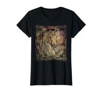Tribu indígena Americana de Horse Feather, Pueblo indígena Camiseta gráfica económica, Mujer, Negro, XS