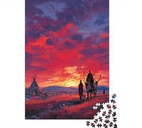 Tribu Sami 70x50cm/1000pcs Rompecabezas para Adultos - Reno bajo el Sol de Medianoche Juguete De Bricolaje