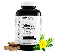 Tribulus Terrestris 2250 mg. 180 cápsulas veganas para 2 meses | Extracto Natural con 90% Saponinas con alto principio activo. Fabricado en España por HIVITAL