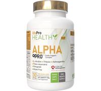 Tribulus Terrestris 90% Saponinas - Alpha Pro - Fórmula 5 en 1 con KSM-66® Ashwagandha, Fenogreco, L-Citrulina y Resveratrol - Fuerza, Energía y Vitalidad Masculina