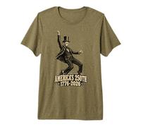 Tributo Vintage a Abraham Lincoln 250 Aniversario EE.UU. Camiseta Premium