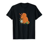 Triceratops Dinosaurio con Hilo Divertido prehistórico Camiseta