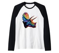 Triceratops Dinosaurio I Love Dinosaurs Cute Triceratops Camiseta Manga Raglan