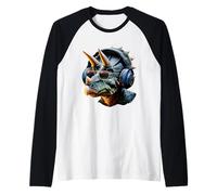 Triceratops Dinosaurio I Love Dinosaurs Cute Triceratops Camiseta Manga Raglan