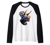 Triceratops Dinosaurio I Love Dinosaurs Cute Triceratops Camiseta Manga Raglan
