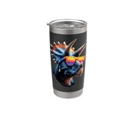 Triceratops Dinosaurio I Love Dinosaurs Cute Triceratops Vaso térmico de acero inoxidable de doble pared