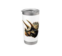 Triceratops Dinosaurio I Love Dinosaurs Cute Triceratops Vaso térmico de acero inoxidable de doble pared