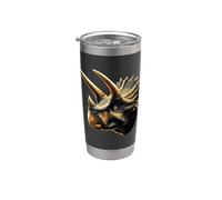 Triceratops Dinosaurio I Love Dinosaurs Cute Triceratops Vaso térmico de acero inoxidable de doble pared