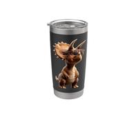 Triceratops Dinosaurio I Love Dinosaurs Cute Triceratops Vaso térmico de acero inoxidable de doble pared