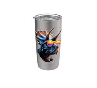 Triceratops Dinosaurio I Love Dinosaurs Cute Triceratops Vaso térmico de acero inoxidable de doble pared