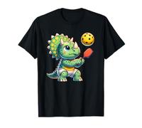 Triceratops jugando al pickleball, amante de los dinosaurios, paleontología Camiseta