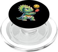 Triceratops Jugando al Pickleball, Amante de los Dinosaurios, paleontología PopSockets PopGrip para MagSafe