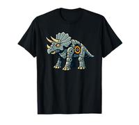 Triceratops robótico de Dibujos Animados Dinosaurio Mech Design Camiseta