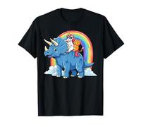 Triceratops Unicorn Cat Rainbow Galaxy Camiseta