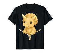 Triceratops - Ventilador de dinosaurio con cremallera para bebé Camiseta