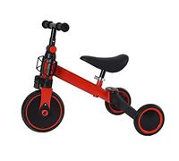 Triciclo 2 en 1, Minibicicleta, Bicicleta sin Pedales, Bicicleta bebé, para niños, Minitriciclo de Equilibrio, Plegable, Asiento Ajustable, 12 Meses - 5 años, 25 kg,2 en 1 (Rojo)