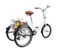 Triciclo adulto bicicleta 3 ruedas adulto triciclo ajustable en altura para adulto triciclo con cesta de velocidad única crucero en triciclo, para adultos y ancianos, carga máxima 110 kg