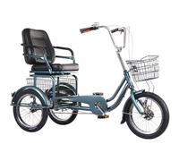 Triciclo con pedales para adultos 16 pulgadas,triciclo de scooter de movilidad para personas mayores,cómodo asiento de esponja con reposabrazos,triciclo de crucero 3 ruedas,rueda de radios neumática