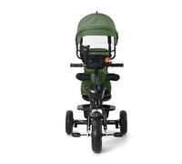 Triciclo de bebé escalable, triciclo evolutivo 4 en 1, triciclo infantil de 9 meses hasta 25 kg, con varilla de empuje ajustable en altura, asiento giratorio delantero y trasero, toldo plegable (verde