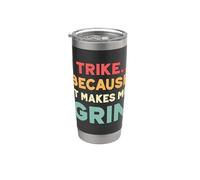 Triciclo de bicicleta retro vintage I Trike Because It Makes Me Grin Vaso térmico de acero inoxidable de doble pared