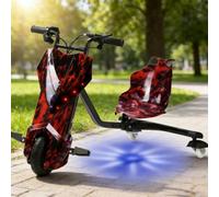 Triciclo De Derrape Giratorio 360°, Carrito Eléctrico De Derrape De 3 Ruedas para Niños, 3 Niveles De Velocidad, Triciclos Infantiles Aptos para Niños A Partir De 8 Años(E,6.5IN)