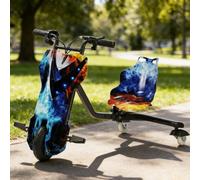 Triciclo De Derrape Giratorio 360°, Carrito Eléctrico De Derrape De 3 Ruedas para Niños, 3 Niveles De Velocidad, Triciclos Infantiles Aptos para Niños A Partir De 8 Años(I,6.5IN)