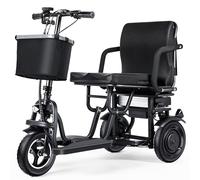 Triciclo eléctrico ligero y plegable de 3 ruedas for adultos y personas mayores, motor de 350 W y 3 modos de velocidad, batería extraíble con opciones de 8 Ah/12 Ah(12AH)