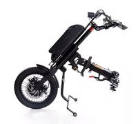 Triciclo eléctrico para silla de ruedas de 14 pulgadas, bicicleta de mano para personas discapacitadas, Motor de 400W con batería de 8/15/20Ah (B15ah Connectbothsides)