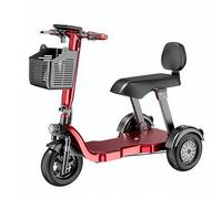 Triciclo Eléctrico para Uso Doméstico, Tamaño Pequeño, Recogida Y Entrega para Niños, Personas Mayores, Patinete para Señoras Y Niños, Coche De Batería Plegable Red,15A