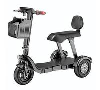 Triciclo Eléctrico para Uso Doméstico, Tamaño Pequeño, Recogida Y Entrega para Niños, Personas Mayores, Patinete para Señoras Y Niños, Coche De Batería Plegable Black,15A